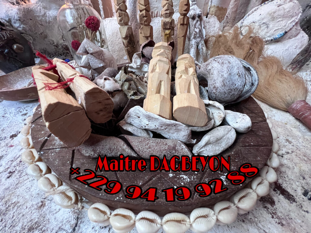 Objets rituels sur une table